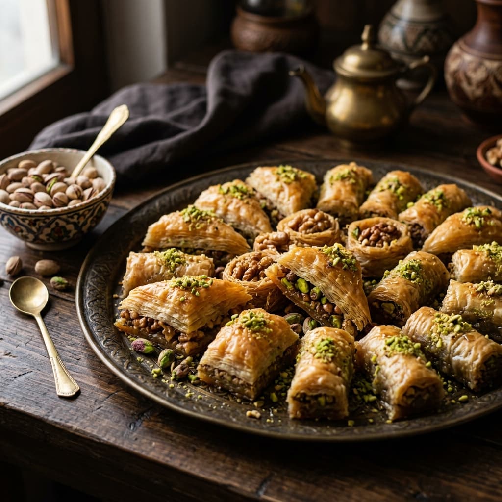 بقلاوة مشكلة مكسرات